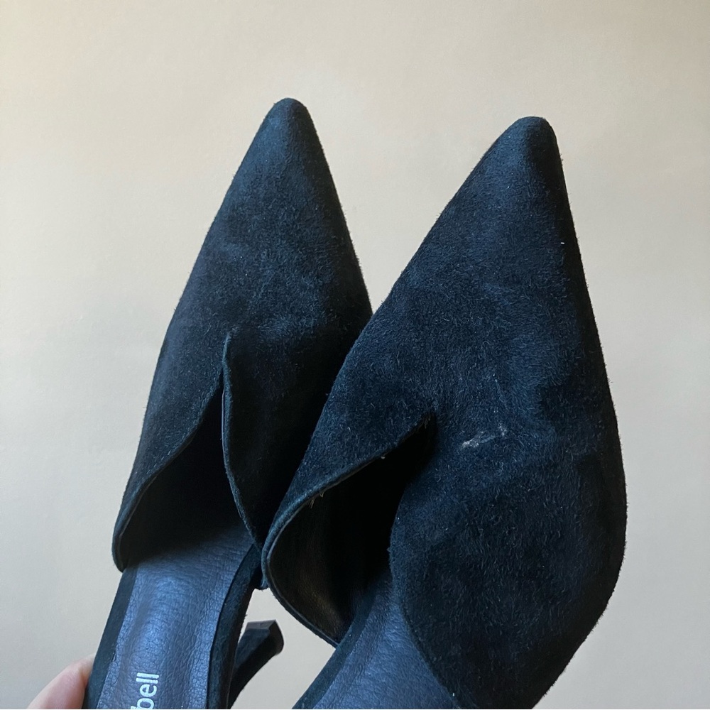 Jeffrey Campbell | Suede Heeled Pointed Toe Mule - Picture 4 of 9
